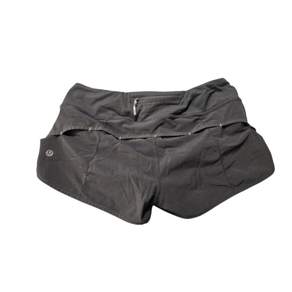 Lululemon Speed Up Shorts Size Med Black Built In Shorts Zip Pocket 3” Inseam - Picture 2 of 2